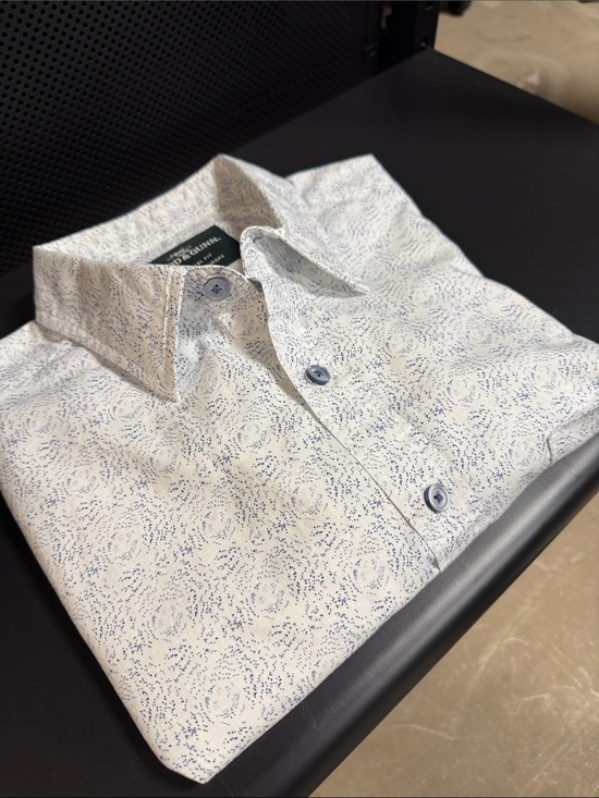 Rodd & Gunn Other - Rodd & Gunn White Short-Sleeve Button-Down with Light Navy Microprint
